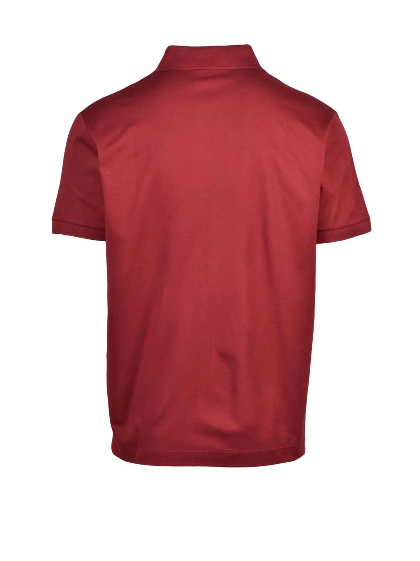 Paul & Shark Red Cotton Embroidered Polo Shirt