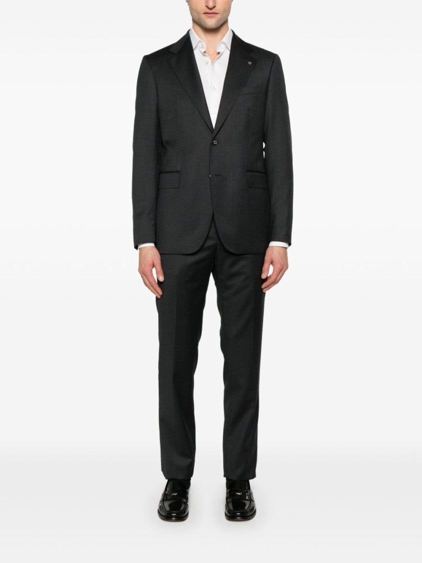 Tagliatore Tailored Wool Suit With Concealed Fastening