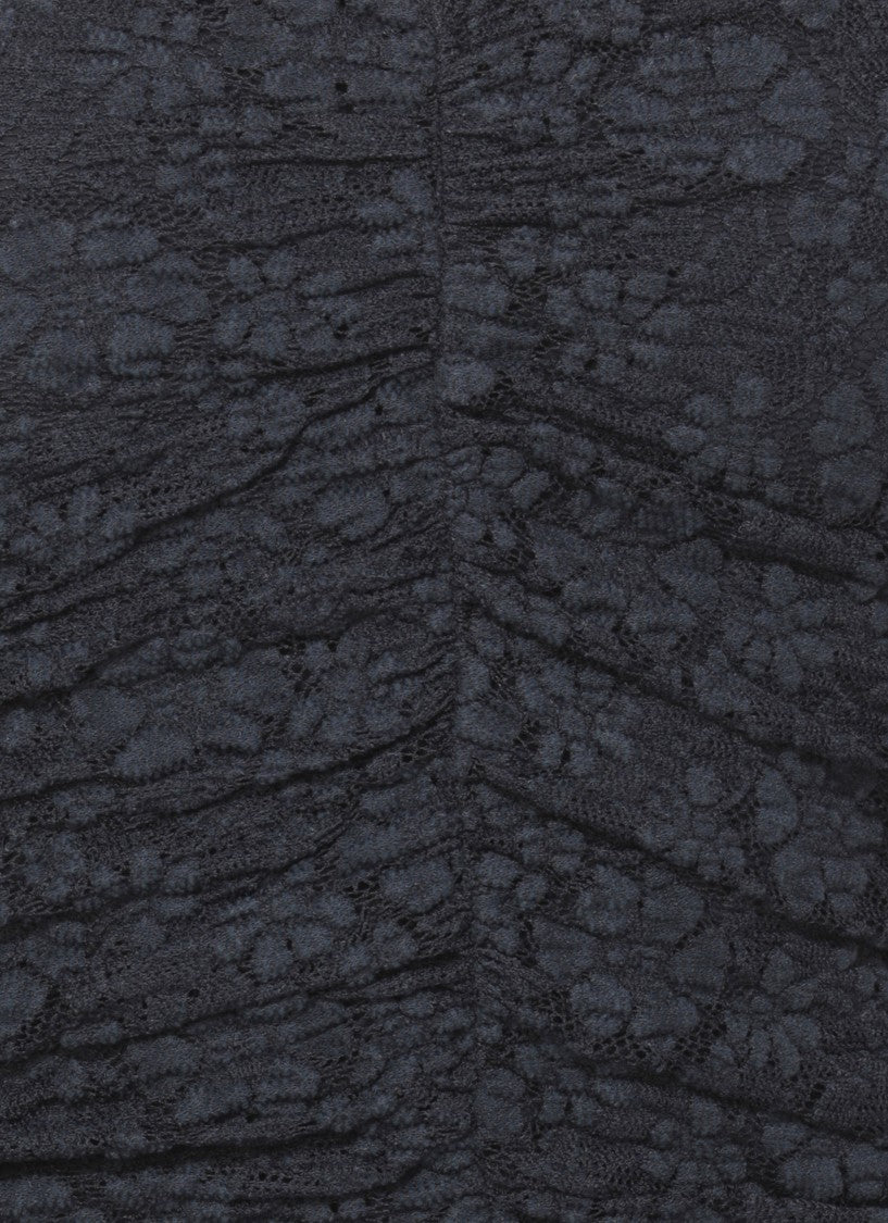 Rotate Micro Lace Dress With Balloon Sleeves