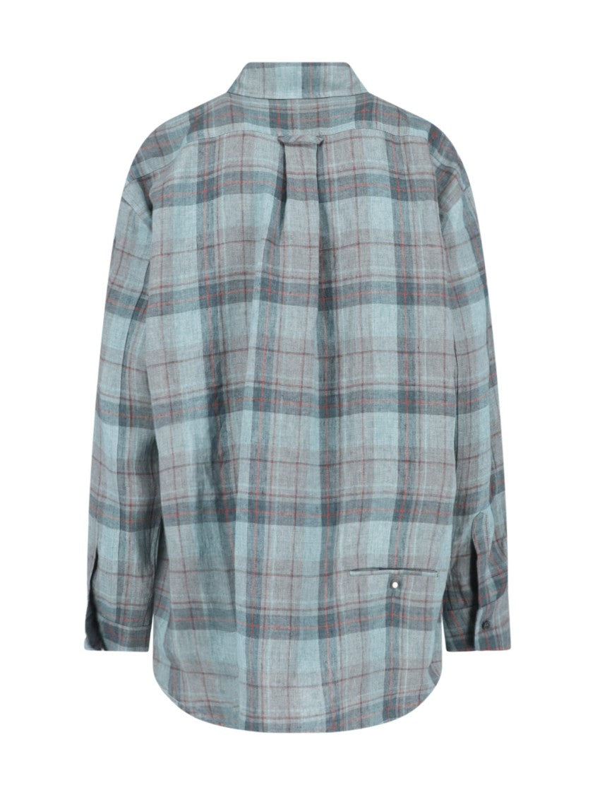 Magliano Blue Plaid Relaxed Fit Button-Down Shirt