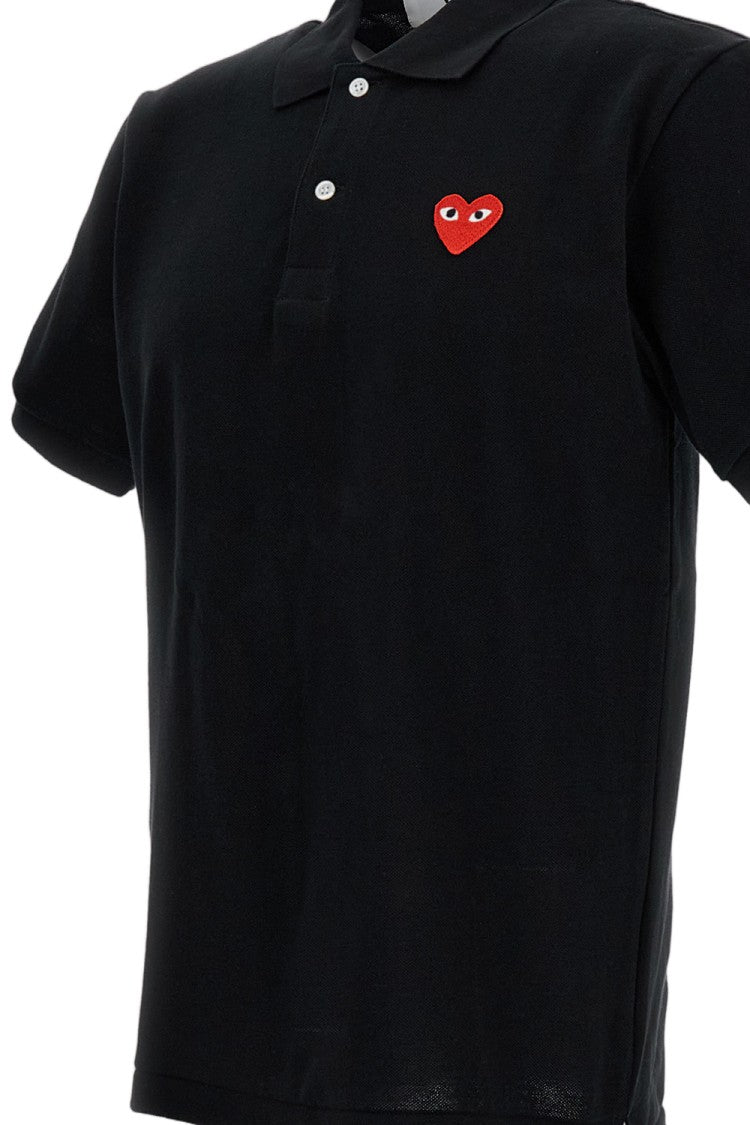 Comme Des Garçons Classic Black Cotton Piqué Polo Shirt