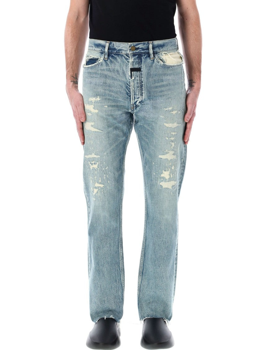 Fear Of God Repaired Classic Jeans With Vintage Hand-Distressing