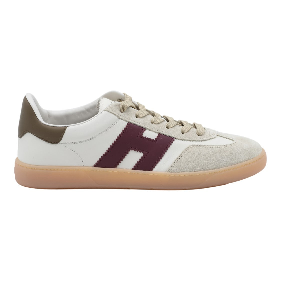 Hogan Low-Top Sneakers With Beige Suede Overlays