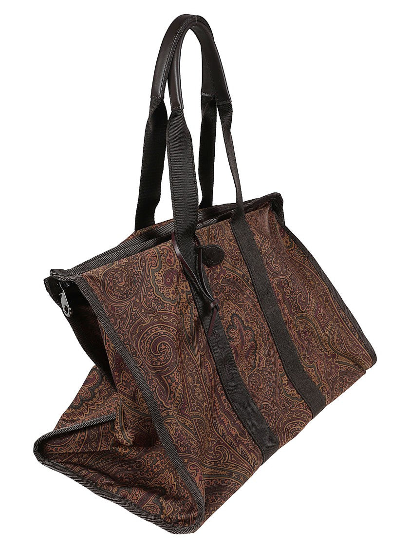 Etro Large Print Arnica Paisley Nylon Luggage