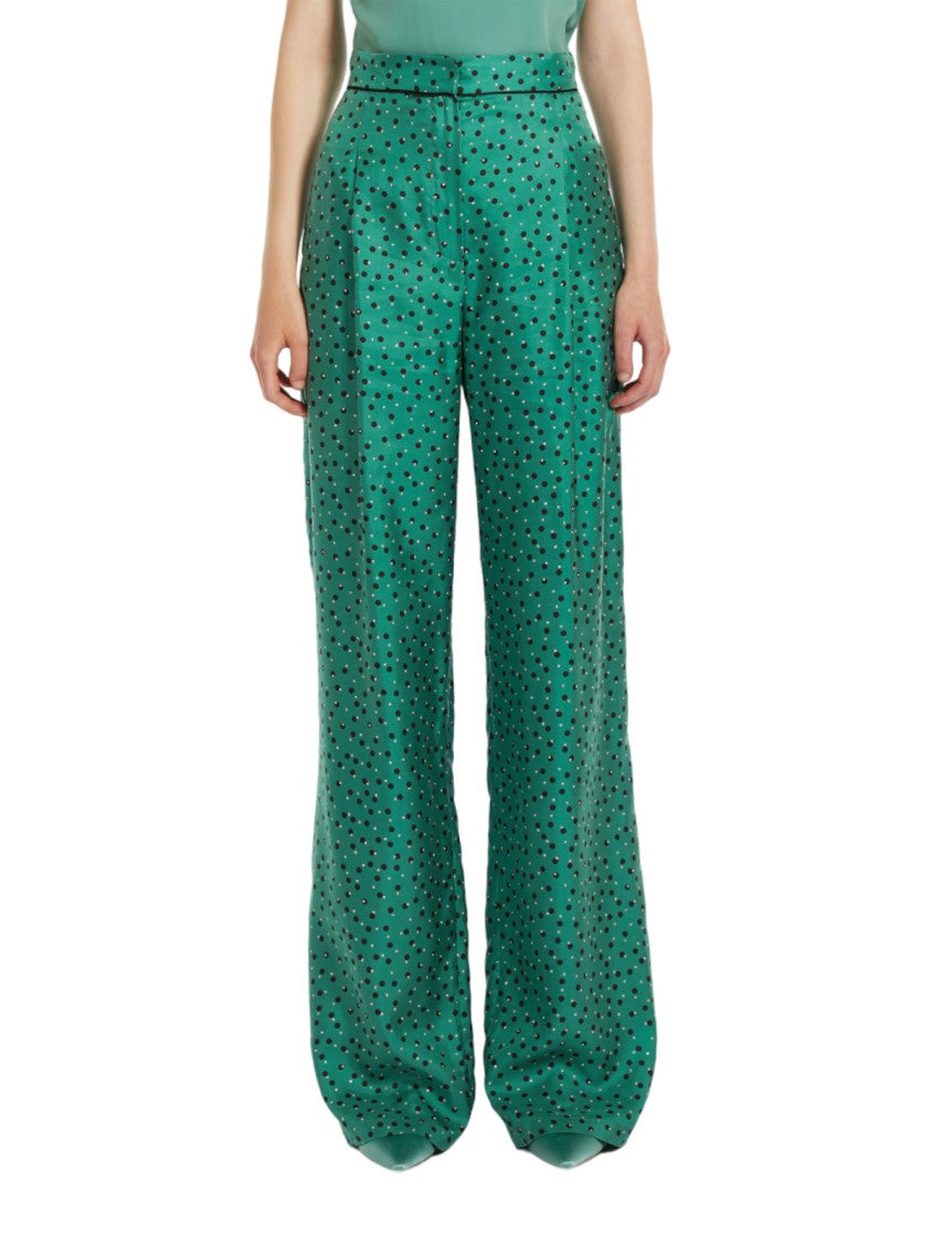Max Mara Wide-Leg Green Pants