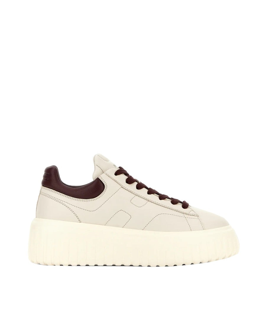 Hogan H-Stripes Ivory/Bordeaux Sneakers