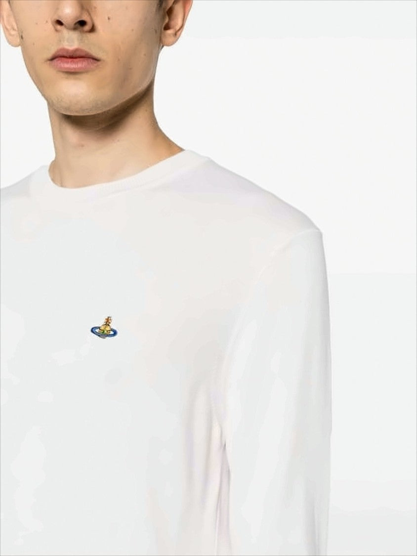 Vivienne Westwood Lightweight Cotton-Cashmere Blend Sweater With Embroidered Emblem