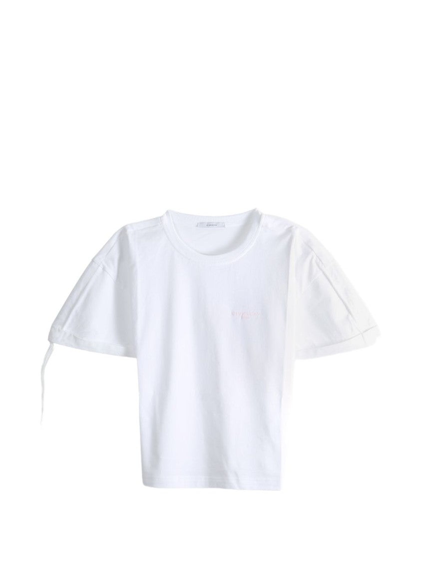 Givenchy Boxy Cropped Ribbon Tie Top