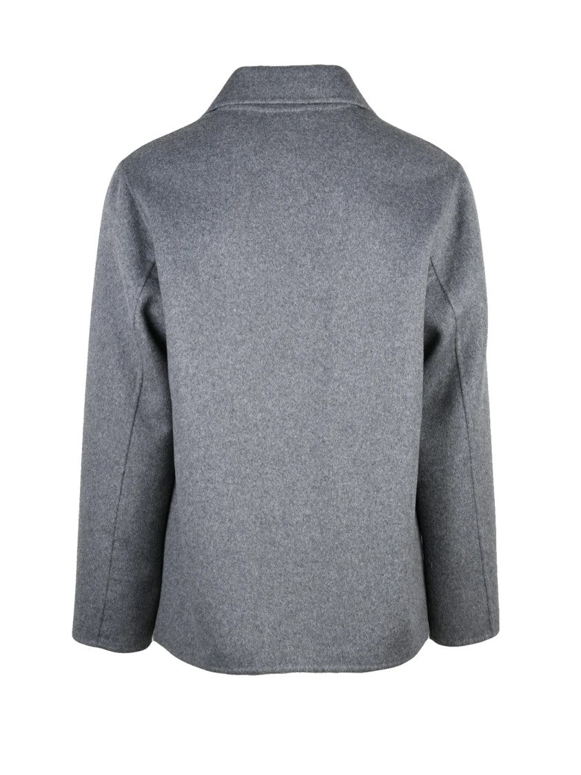 Seventy Grey Unlined Wool-Blend Mid-Length Overcoat