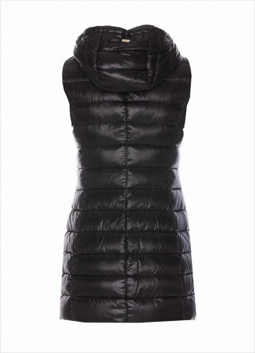 Herno Quilted Sleeveless Puffer Vest With Adjustable Hood