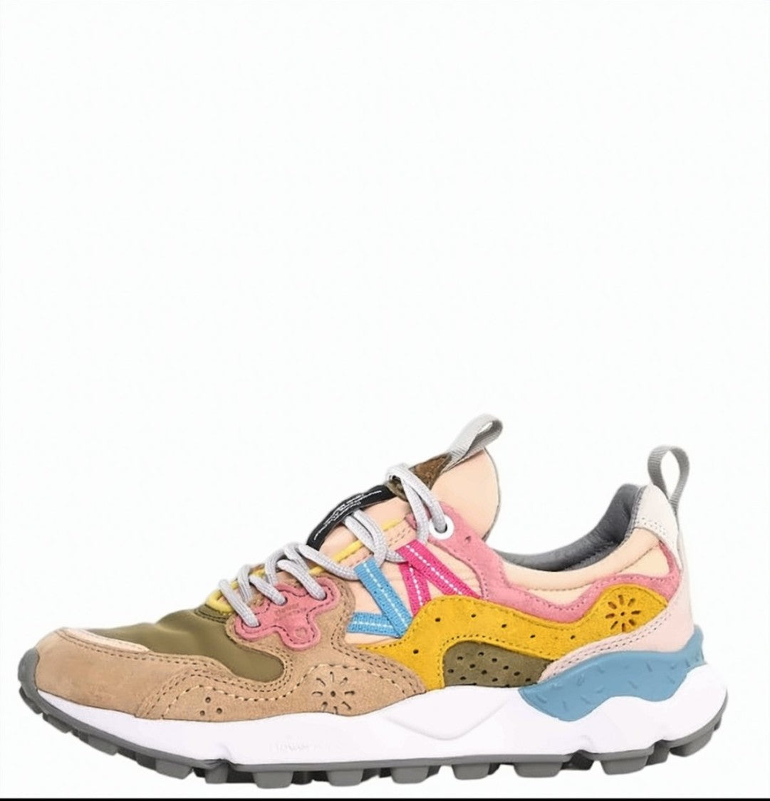 Flower Mountain Beige Yamano 3 Suede Insert Sneakers