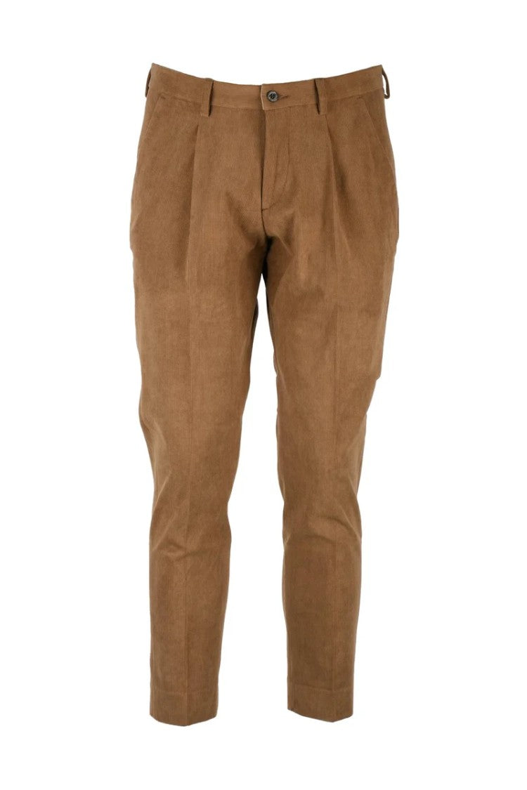 Anto Napoli Mid-Rise Tailored Trousers - Brown