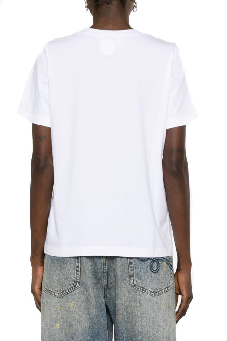 Dsquared2 White Cotton Ruffle-Placket Blouse