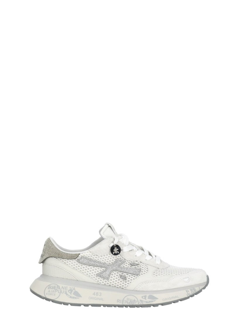 Premiata White Lauryn 8186 Suede Sneakers