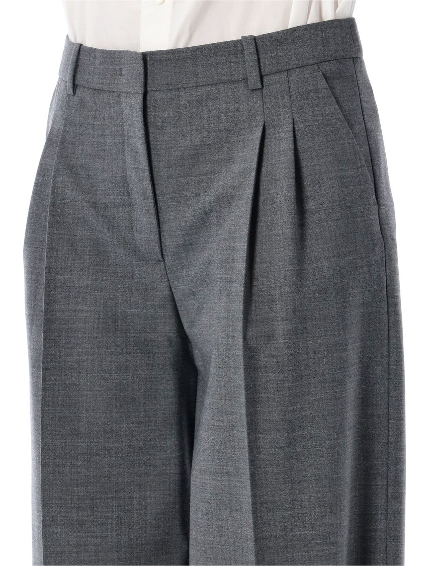 The Garment High-Waisted Wide-Leg Pants With Pleated Front