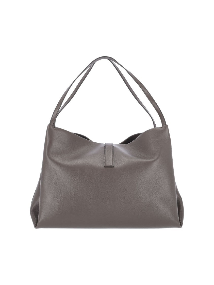 Ferragamo Grey Minimalist Bag With Elegant Structure
