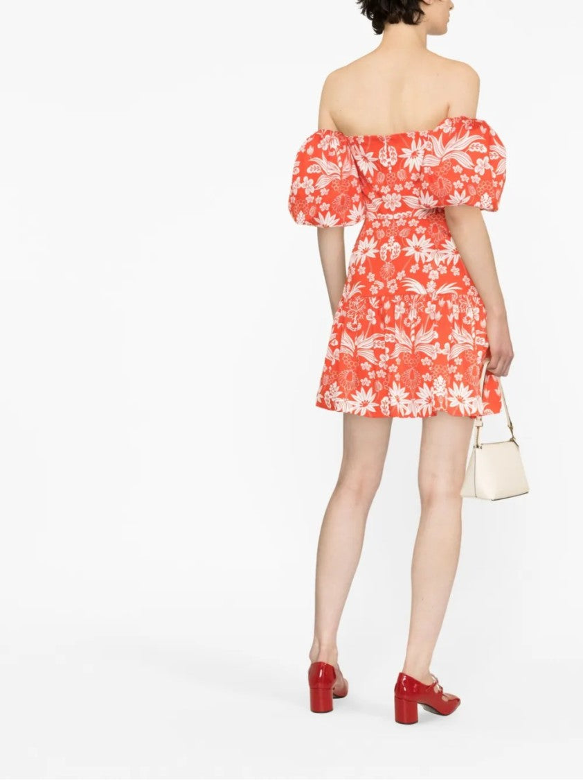 Borgo De Nor Ziggy Dress With Off-Shoulder Design And Statement Puff Sleeves