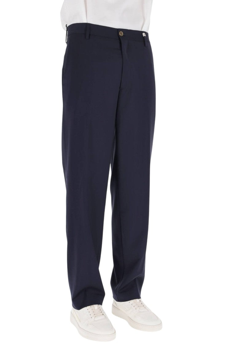 Myths Relaxed-Fit Virgin Wool Pants With Classic Waistband