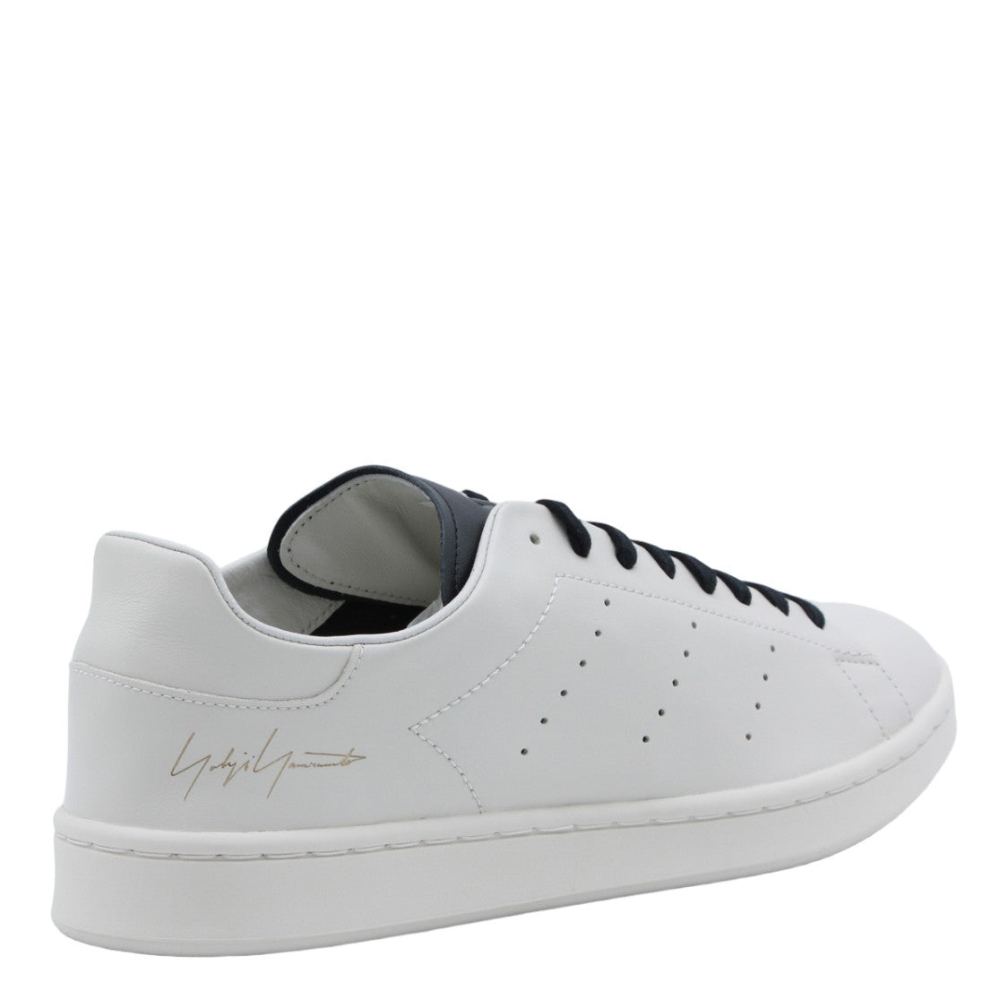 Y-3 Low-Top Leather Sneakers With Perforated Detailing