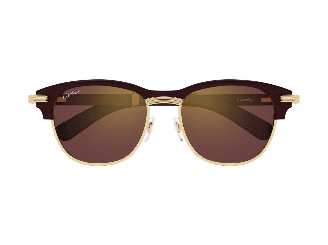 Cartier Brown Ct0656s Wooden Sunglasses