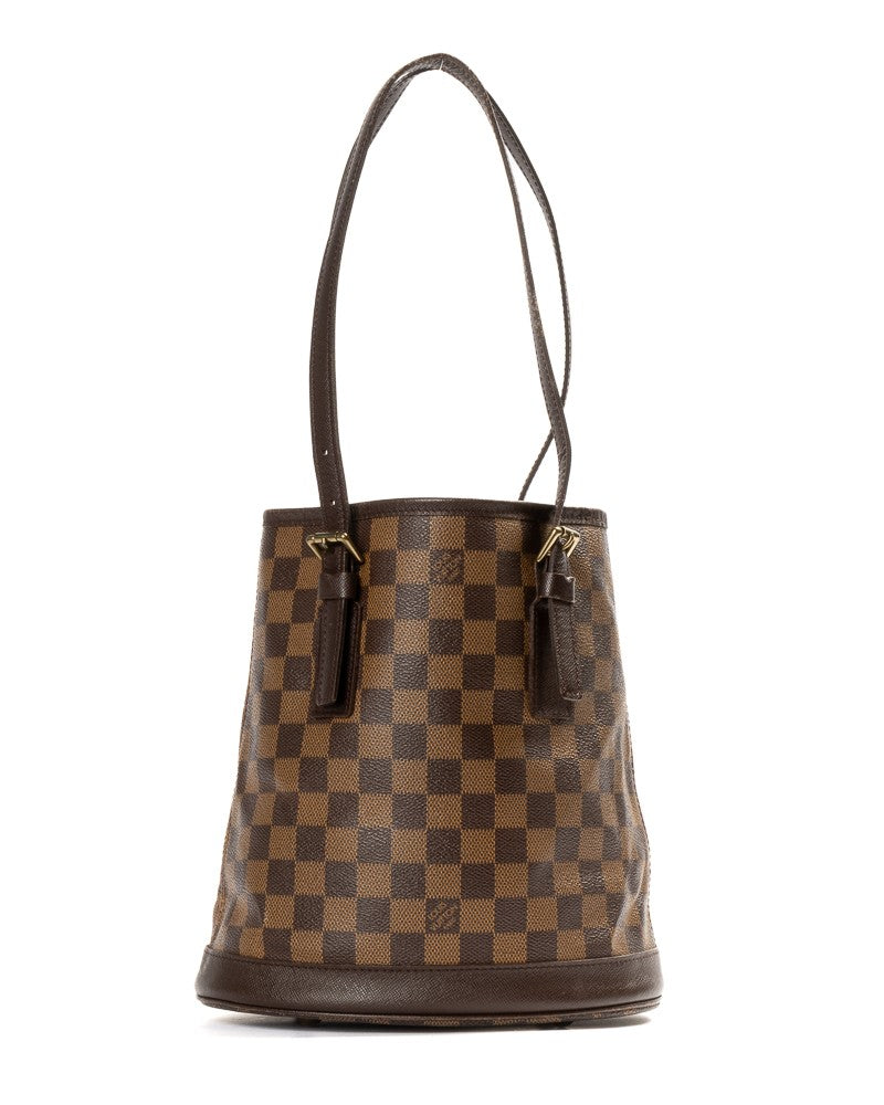Louis Vuitton Marais Bucket Pm With Damier Ebene Design
