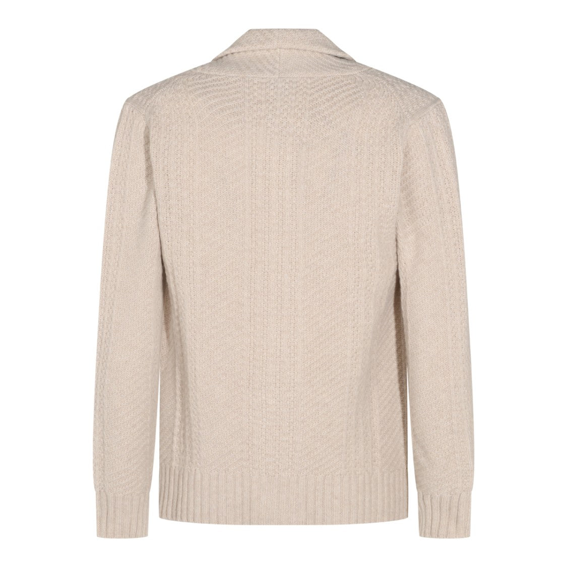 Altea Textured Knit Shawl Collar Button-Down Sweater