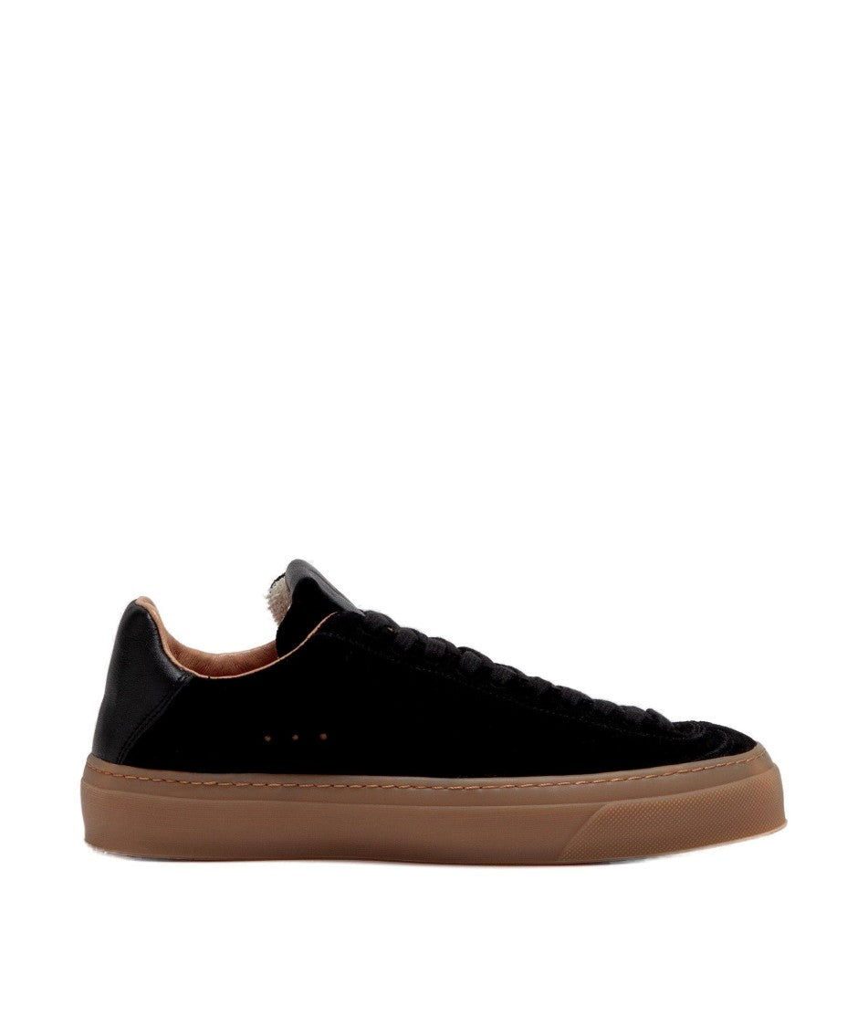 Aqua Alta Venice Moro Black Suede Sneakers With Lightweight Sole