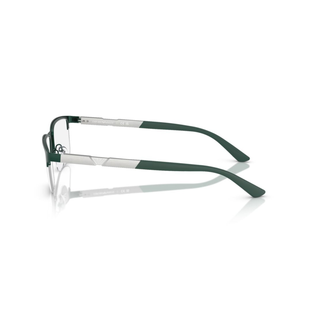 Emporio Armani Green 0Ea1164 Half-Rim Rectangular Eyeglasses