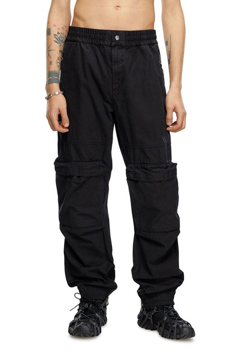Diesel Multicolor Relaxed Fit Trousers With Drawstring Waist