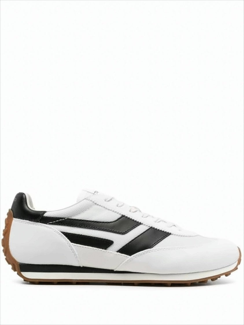 Tom Ford Low-Profile White Sneakers With Black Leather Accents