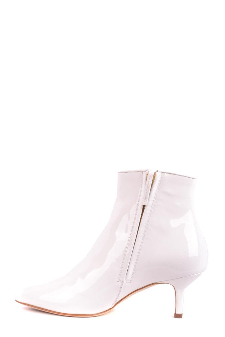 Polly Plume Glossy Leather Ankle Boots With Pointed