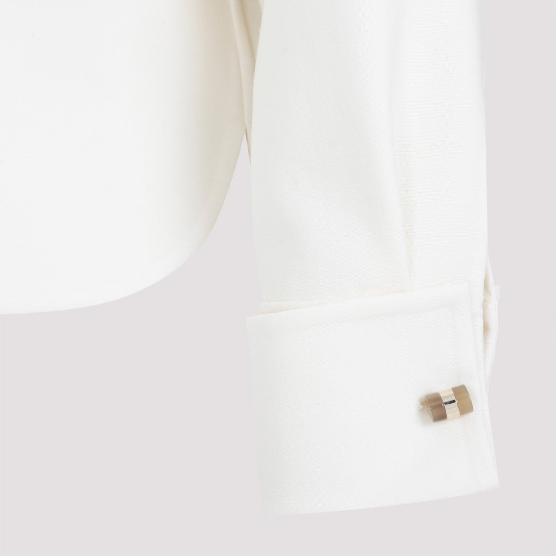 Max Mara Tirolo White Virgin Wool Shirt Jacket