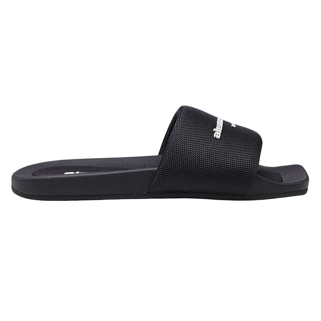 Alexander Wang Black Slide Sandals With Textured Strap