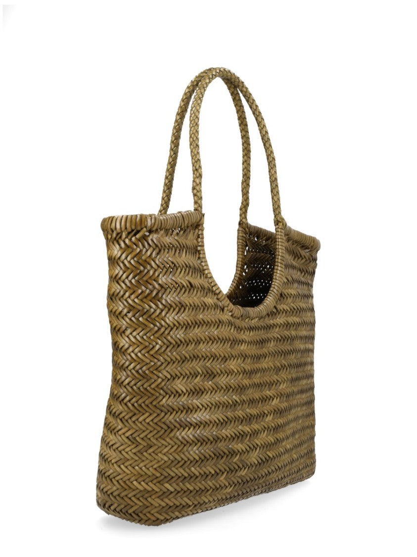 Dragon Diffusion Brown Ns Diagonal Triple Jump Leather Tote Bag