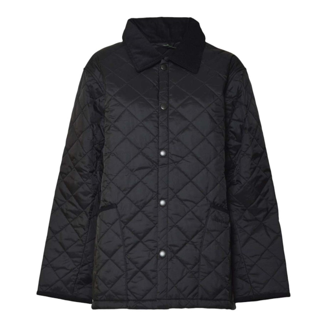 Barbour Quilted Jacket With Classic Collar And Snap Button Closure
