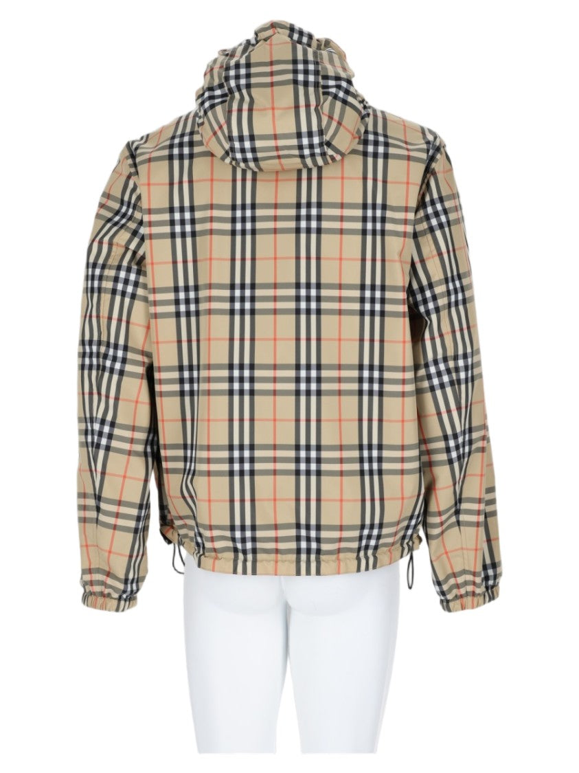 Burberry Beige Checkered Casual Jacket