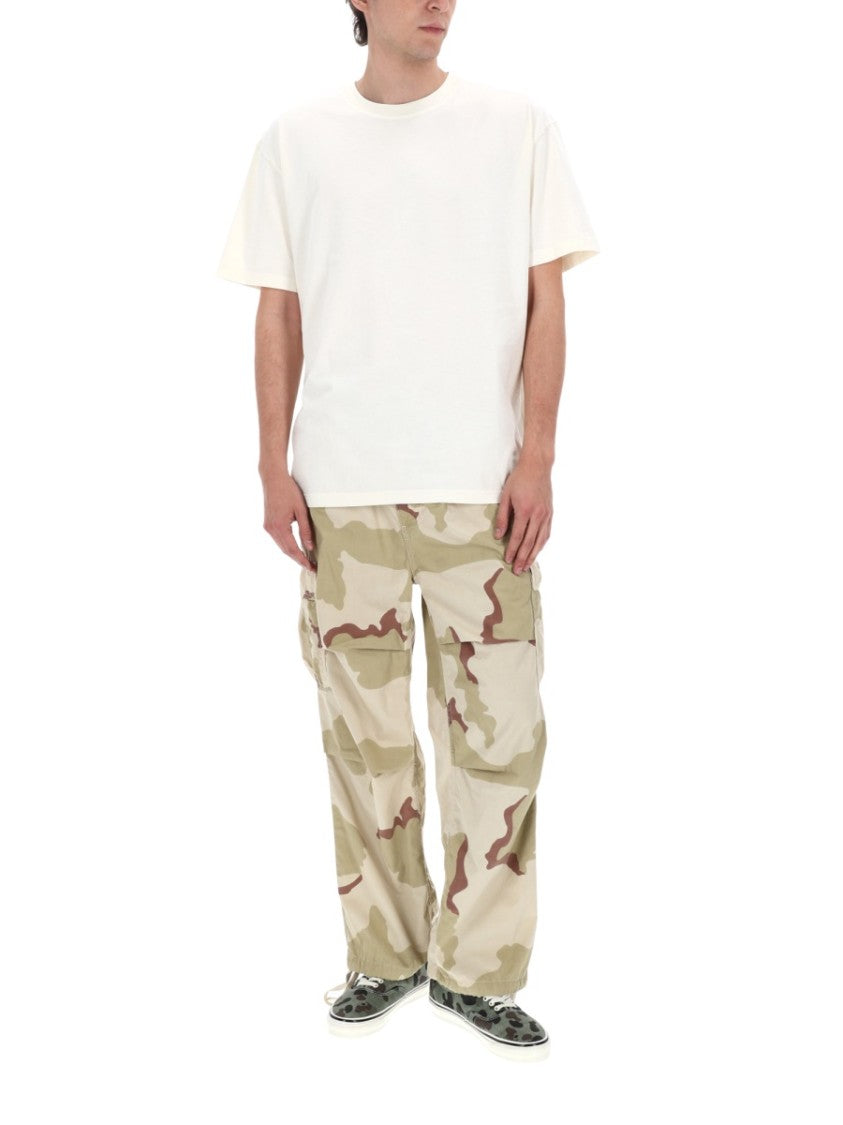 Amish Beige Camouflage Oversized Pockets Cargo Pants