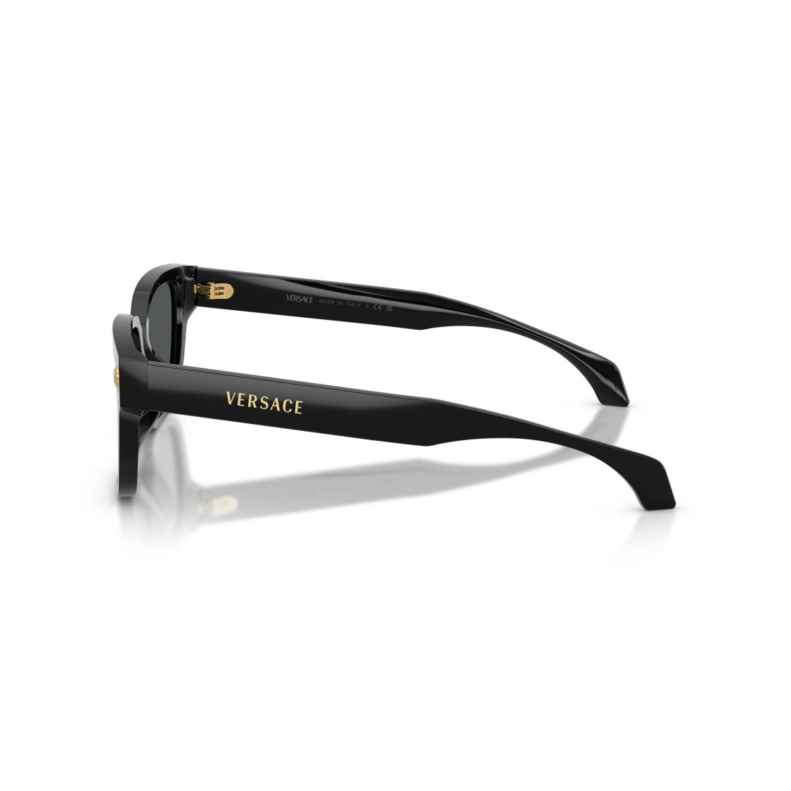 Versace 0Ve4513d Bold Black Rectangular Acetate Sunglasses