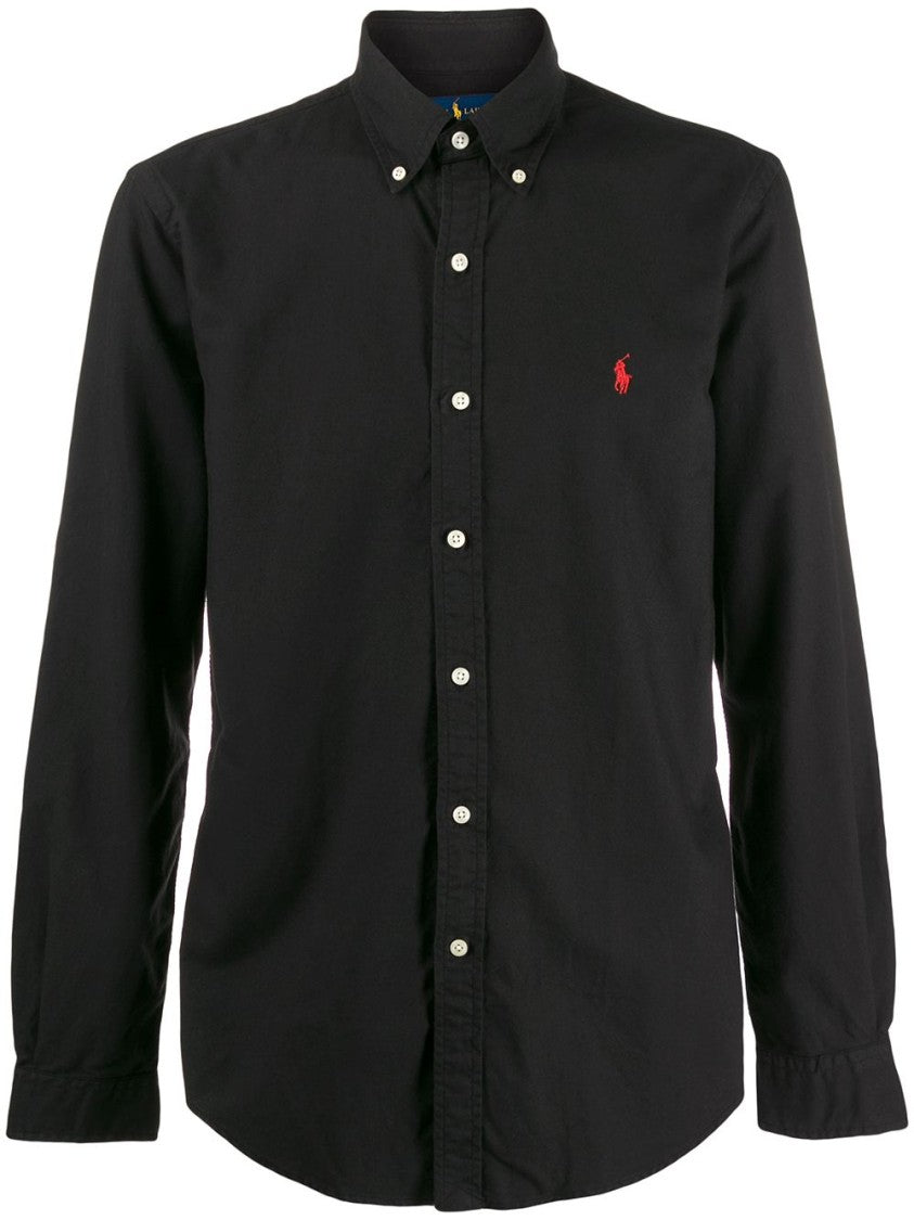 Polo Ralph Lauren Slim-Fit Black Cotton Oxford Shirt