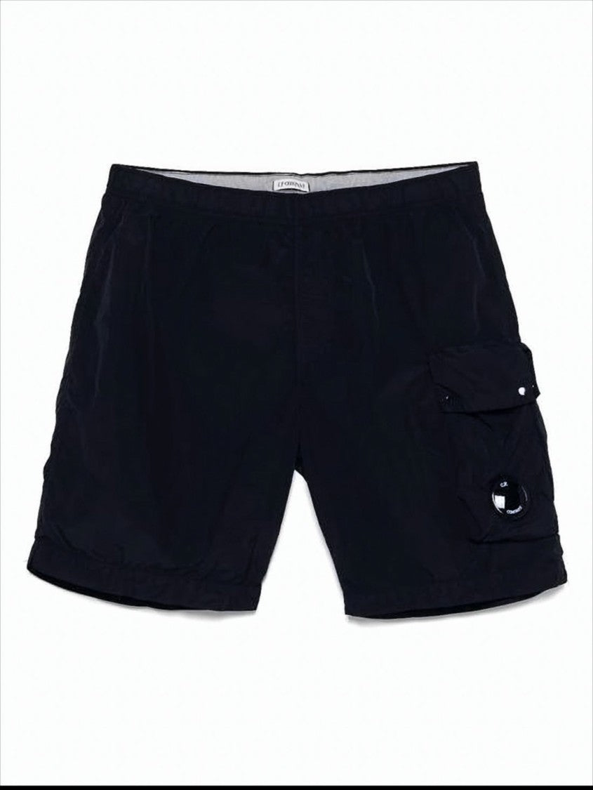C.P. Company Mid-Thigh Swim Shorts With Circular Lens Detail