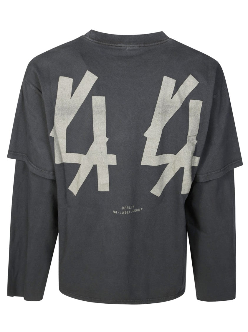 44 Label Group Long-Sleeve Minimalist White Shirt With Fitted Silhouette