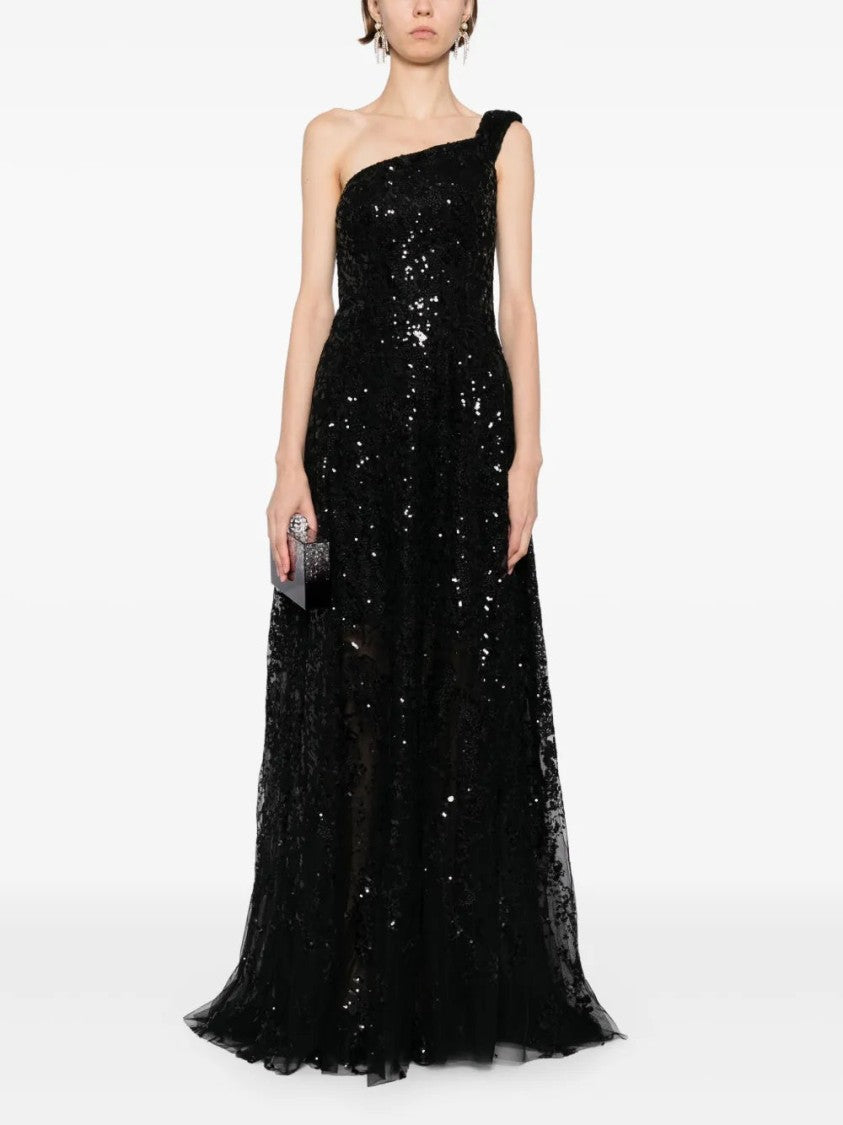 Saiid Kobeisy Off-Shoulder Long Embroidered Dress