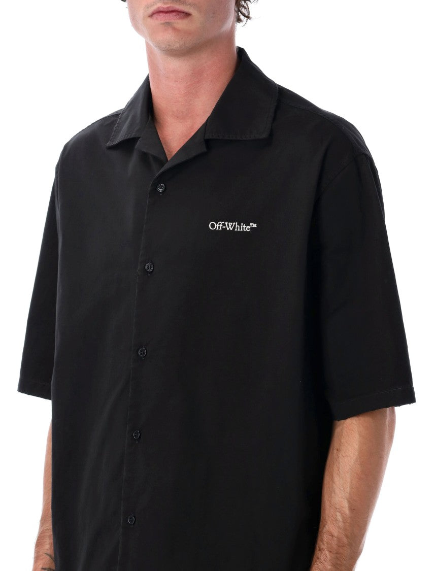 Off-White Brush Arrow Poplin Bowling Shirt