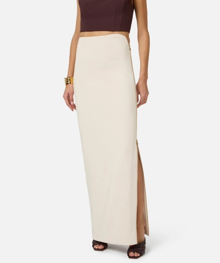 Elisabetta Franchi Light Crepe Heart Shaped Edge Skirt