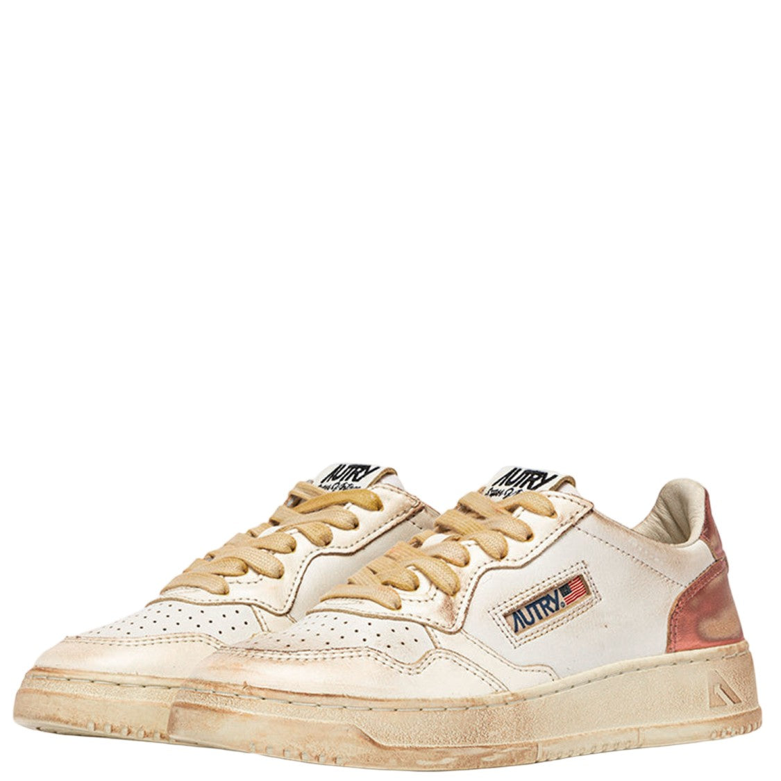 Autry Medalist Super Vintage Sneakers With Contrast Metallic Accents