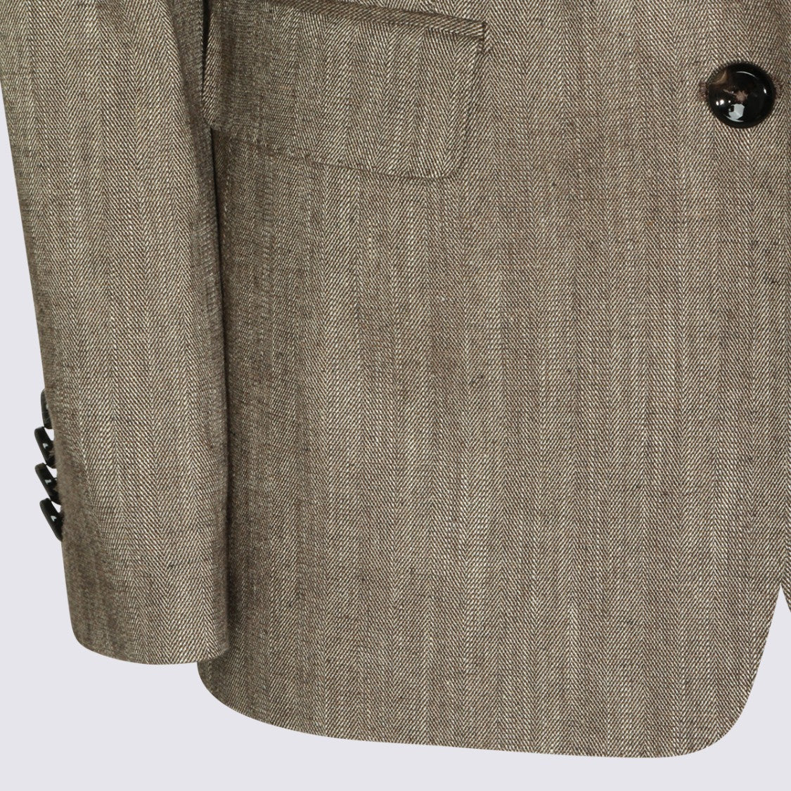 Tagliatore Tailored Herringbone Blazer And Trousers Set