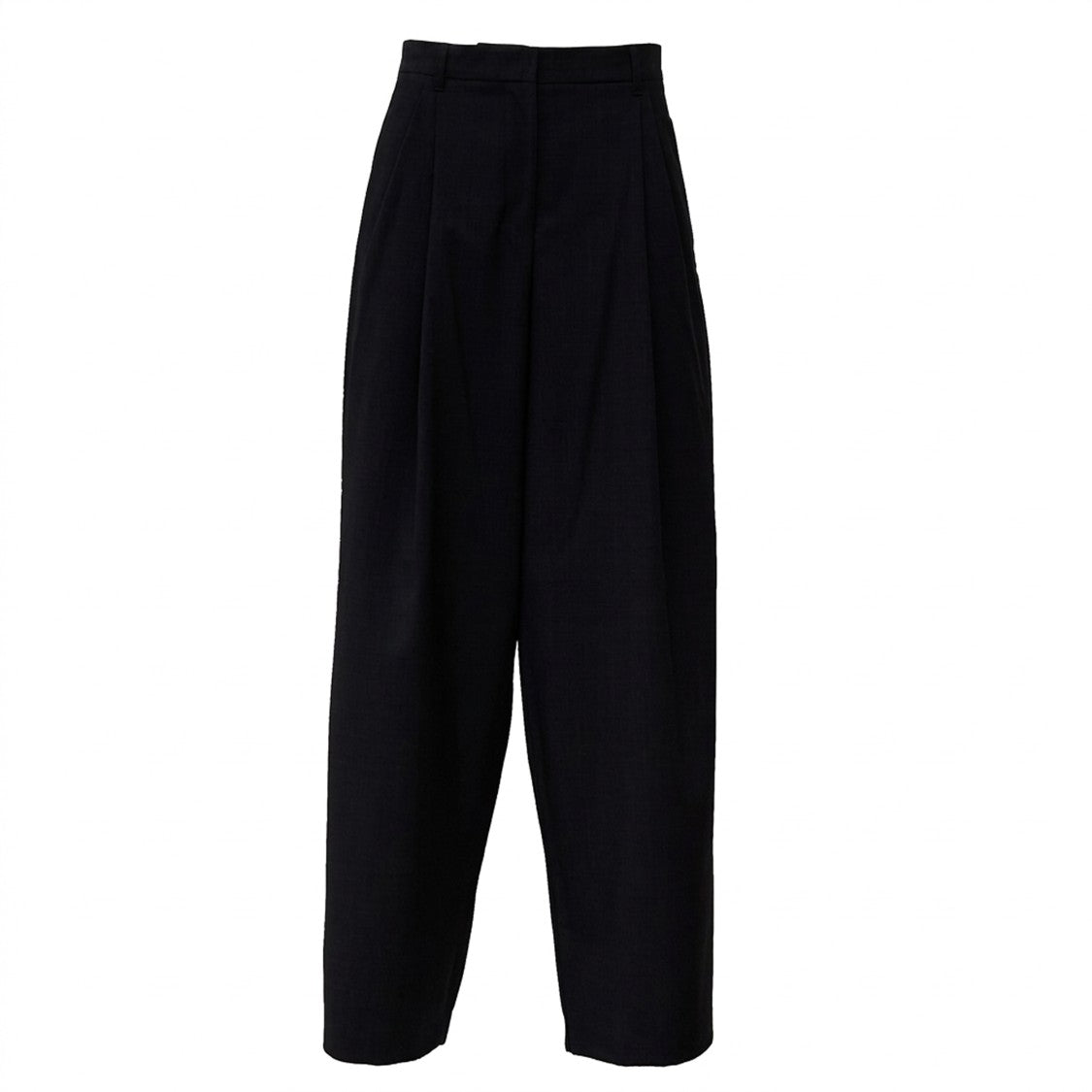 Max Mara Palazzo Pants In Natural Stretch Pure Wool With Double Front Pleats