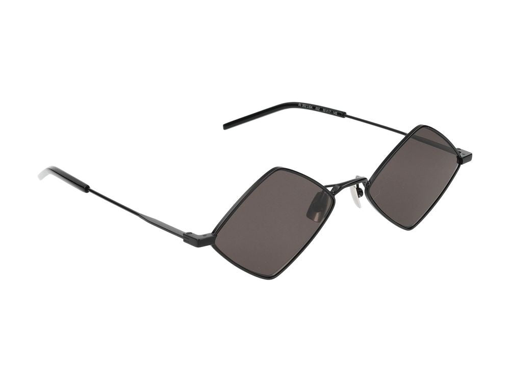 Saint Laurent Black Oversized Square Metal Sunglasses