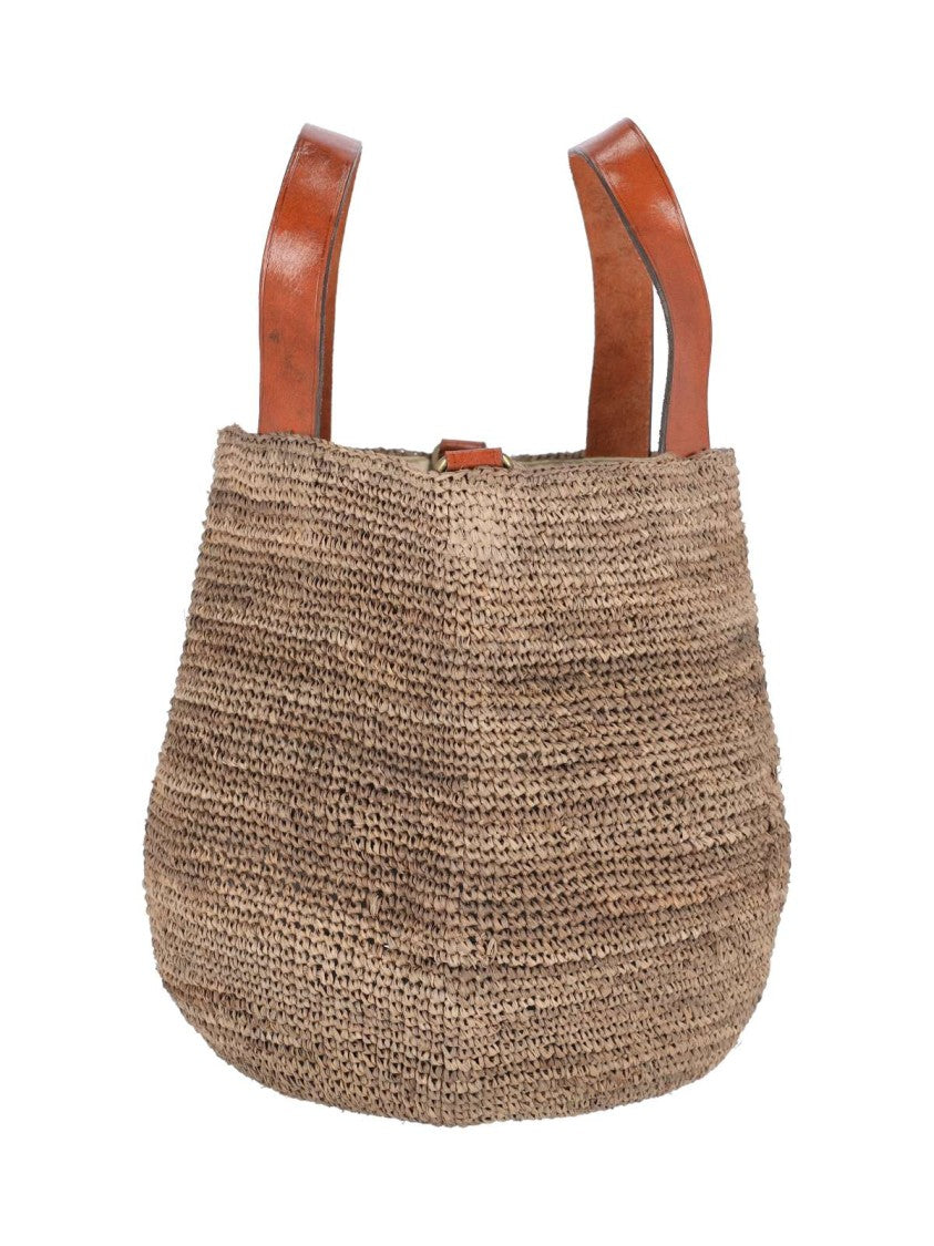Ibeliv Brown Rafia Tote Bag