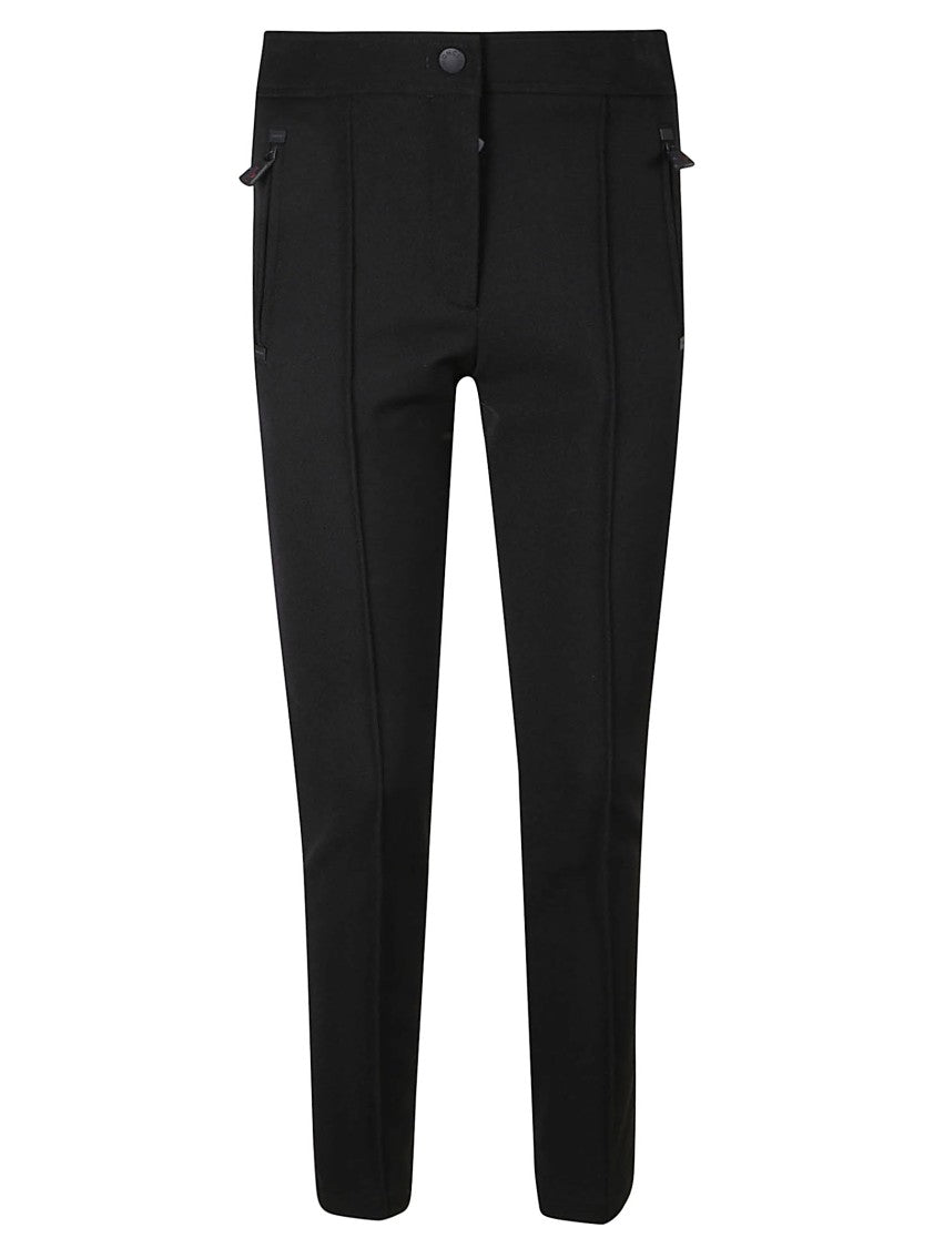 Moncler Grenoble Tapered Fit Black Trousers With Water-Resistant Design